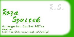 roza szvitek business card